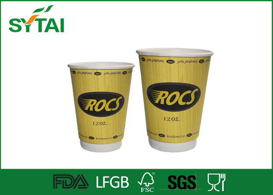 Porcellana Tazze di carta doppie amichevoli di Eco, tazza di caffè biodegradabile della carta 16oz fornitore
