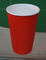 Le tazze di carta del PE dell'ondulazione rossa della carta patinata hanno isolato le tazze di caffè con i coperchi 500ml fornitore